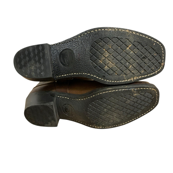 Frye Harness Brown Leather Belted Boots Women’s Size 10M Engineer Campus - Picture 12 of 15